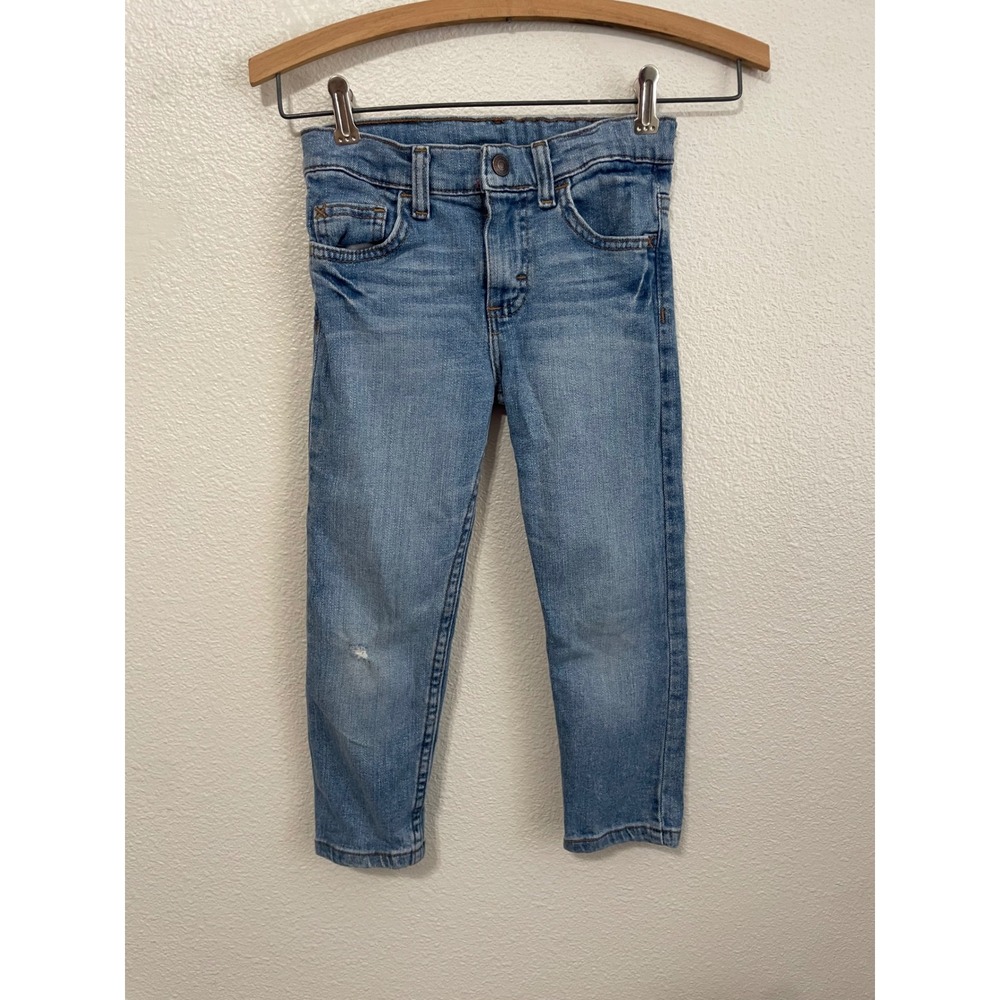 Wrangler Jeans Kids 4 Light Blue Good Distressed Adjustable Waist 5WRLWKY